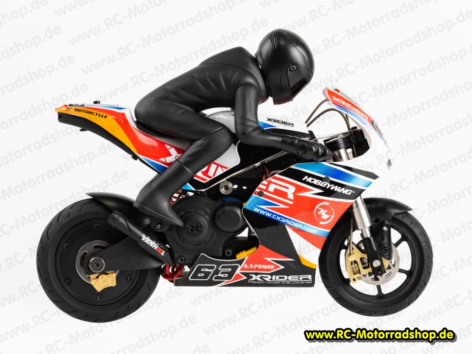 CX3-EVO: 1:10 Motorradmodell X-RIDER CX3 EVO (RTR brushless 4650 kV inkl. Vorderradbremse - fahrbereit aufgebaut) CX3-EVO